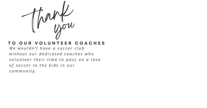 Thank you Coaches